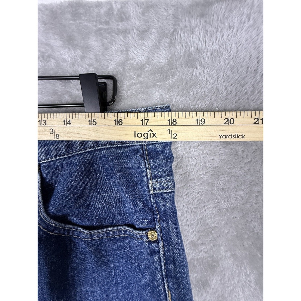 Nautica Jeans Co Mens 36x34 Blue Dark Wash Cotton Relaxed Baggy Denim - Picture 9 of 16